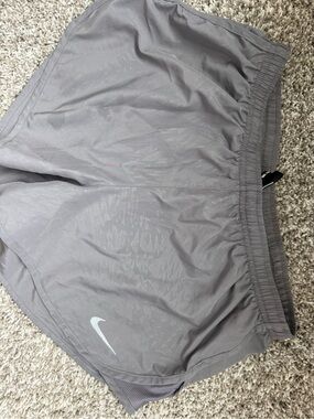 Nike Light Gray Reflective Swoosh Running Shorts